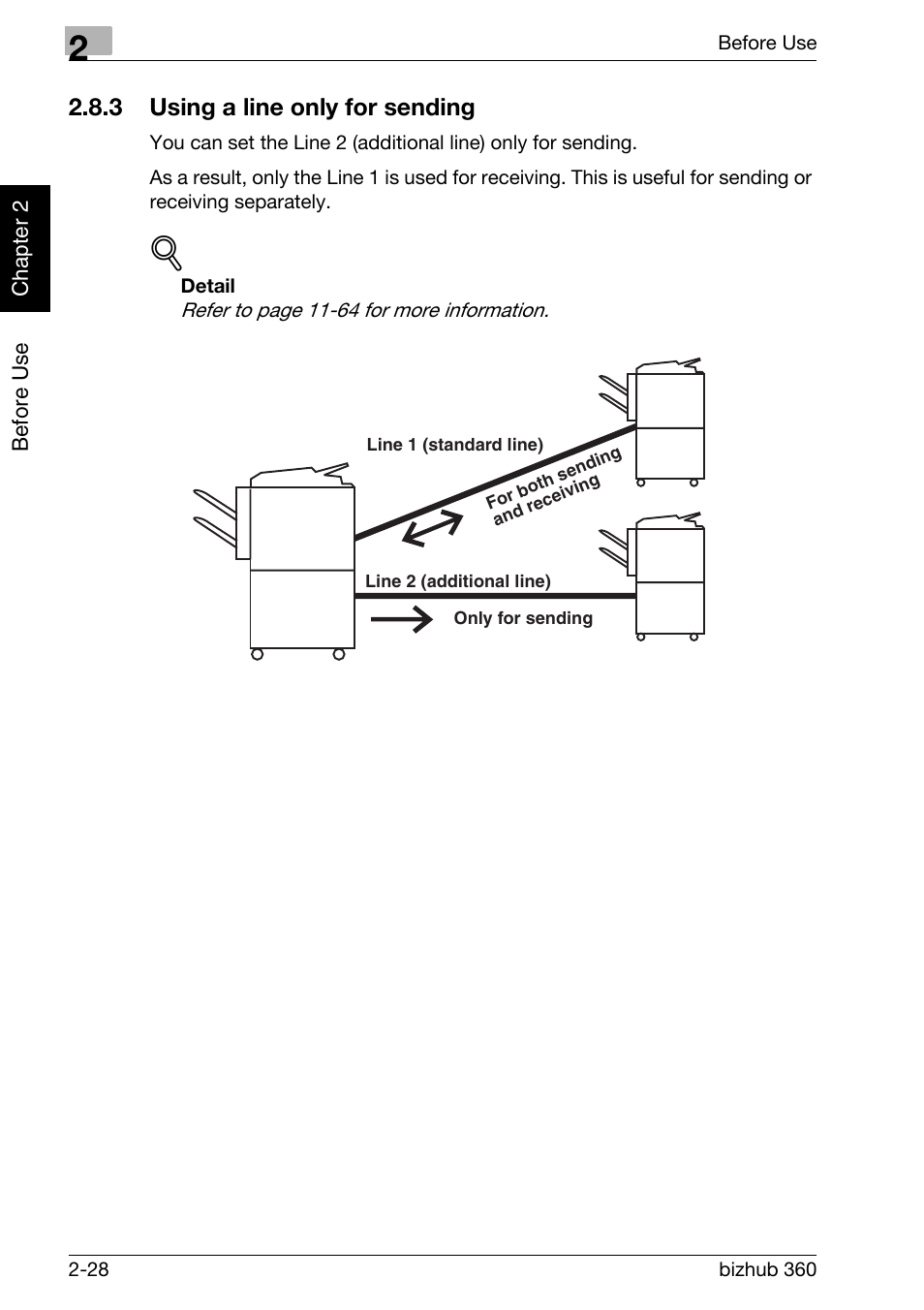 3 using a line only for sending, Using a line only for sending -28 | Konica Minolta FK-502 User Manual | Page 57 / 458