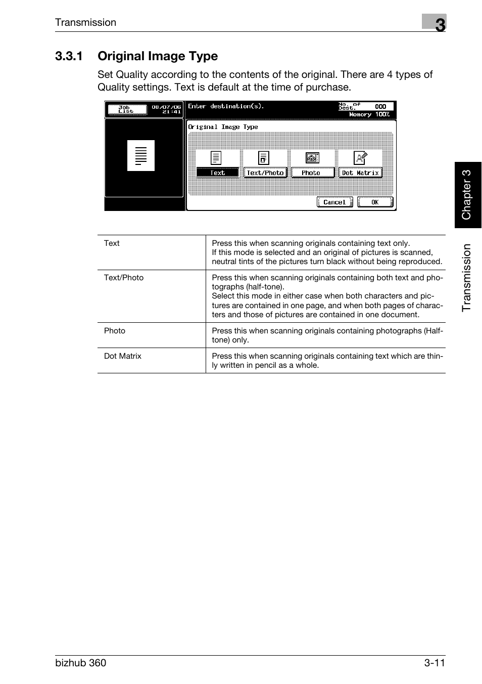 1 original image type, Original image type -11 | Konica Minolta FK-502 User Manual | Page 68 / 458