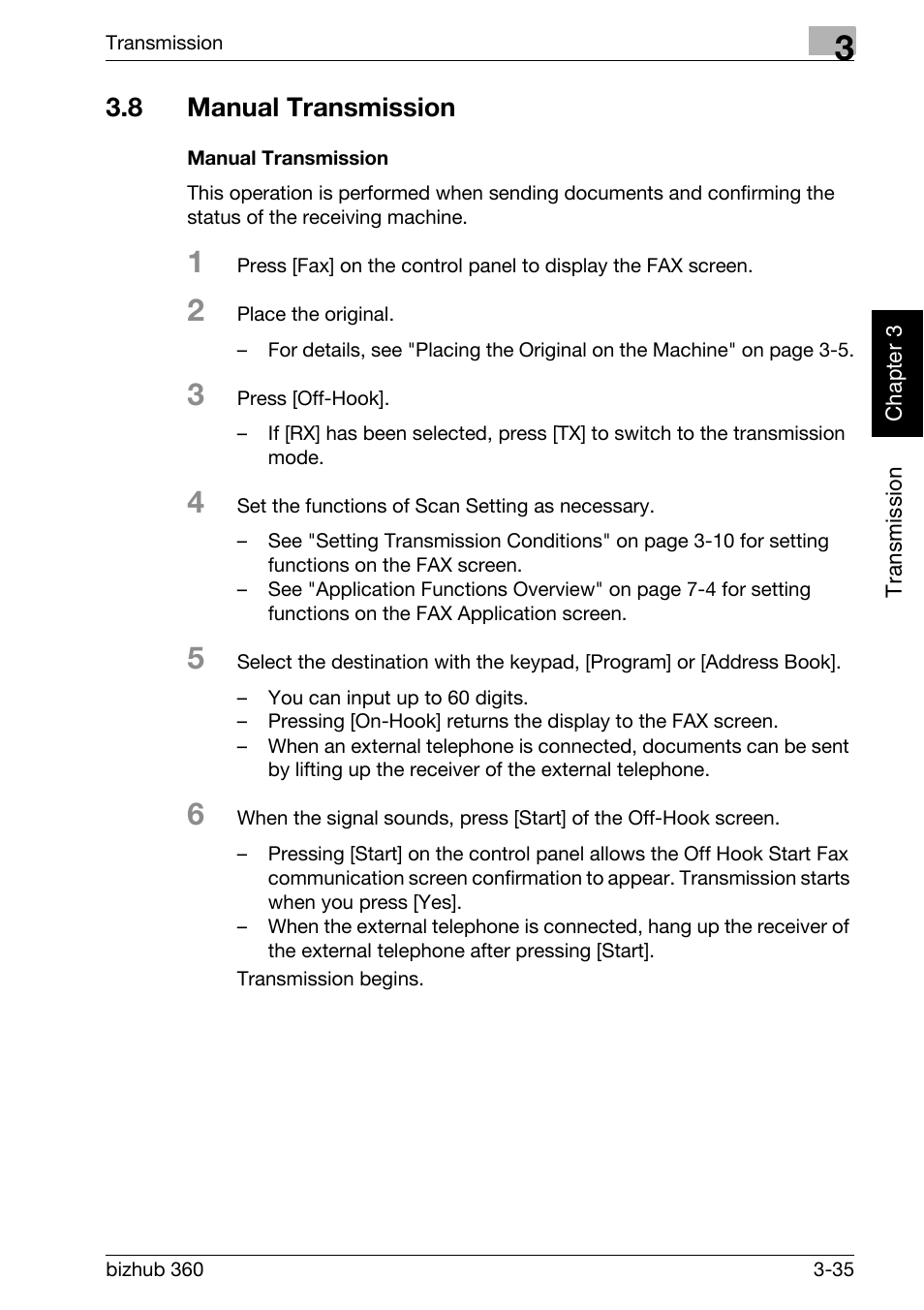 8 manual transmission, Manual transmission, Manual transmission -35 | Konica Minolta FK-502 User Manual | Page 92 / 458