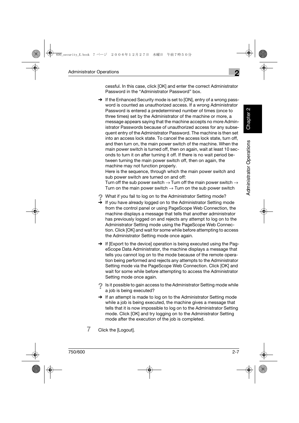 Konica Minolta bizhub 750 User Manual | Page 26 / 202