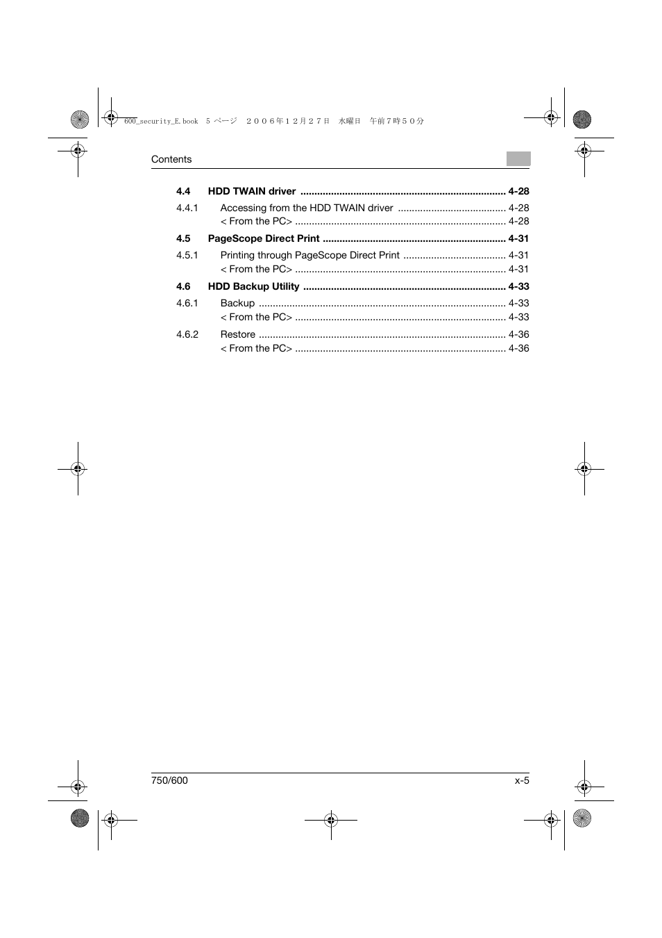 Konica Minolta bizhub 750 User Manual | Page 6 / 202