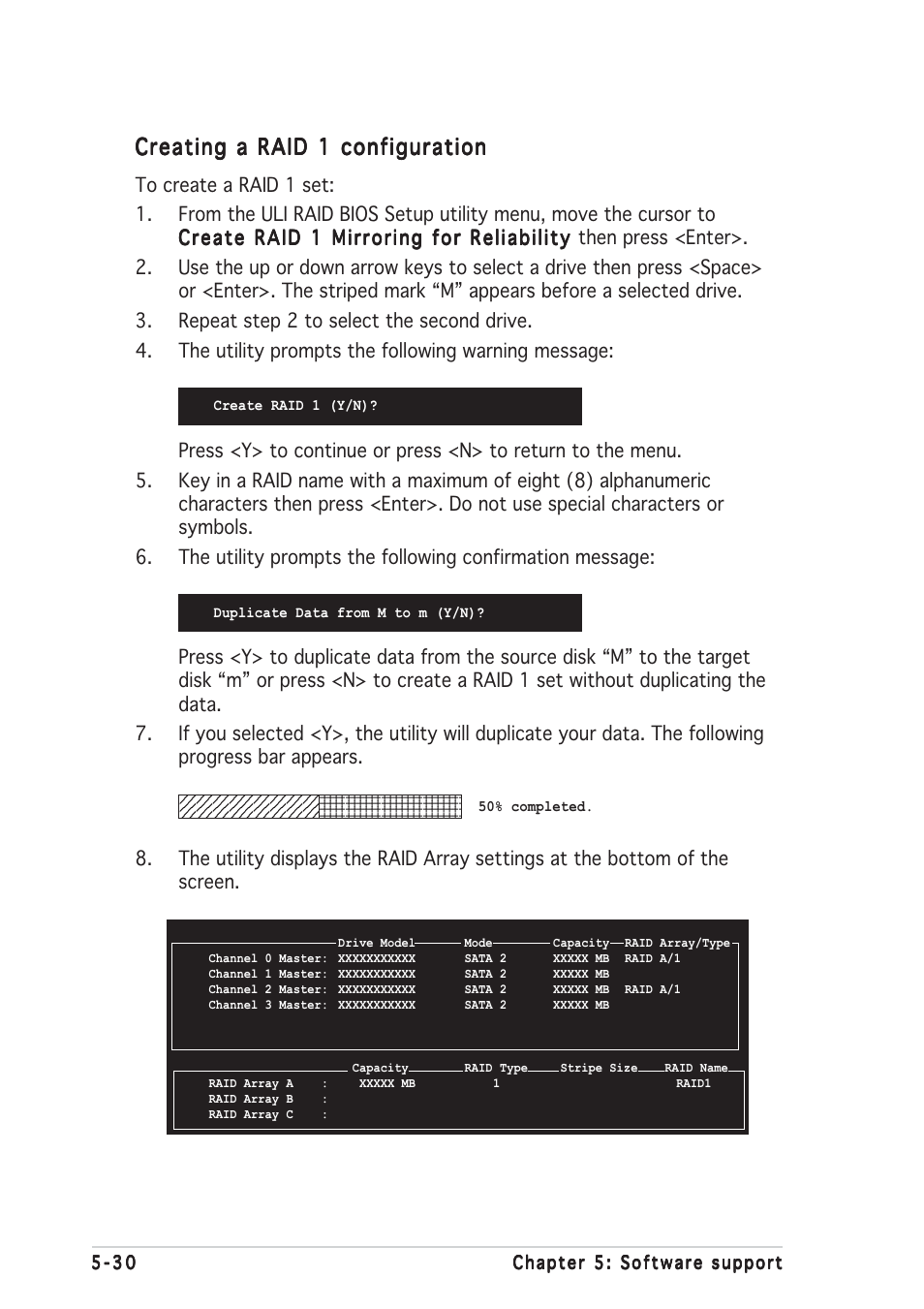 Creating a raid 1 configuration | Asus A8R32-MVP User Manual | Page 140 / 166