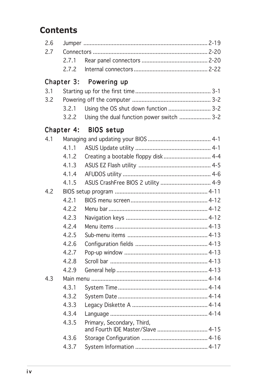 Asus A8R32-MVP User Manual | Page 4 / 166