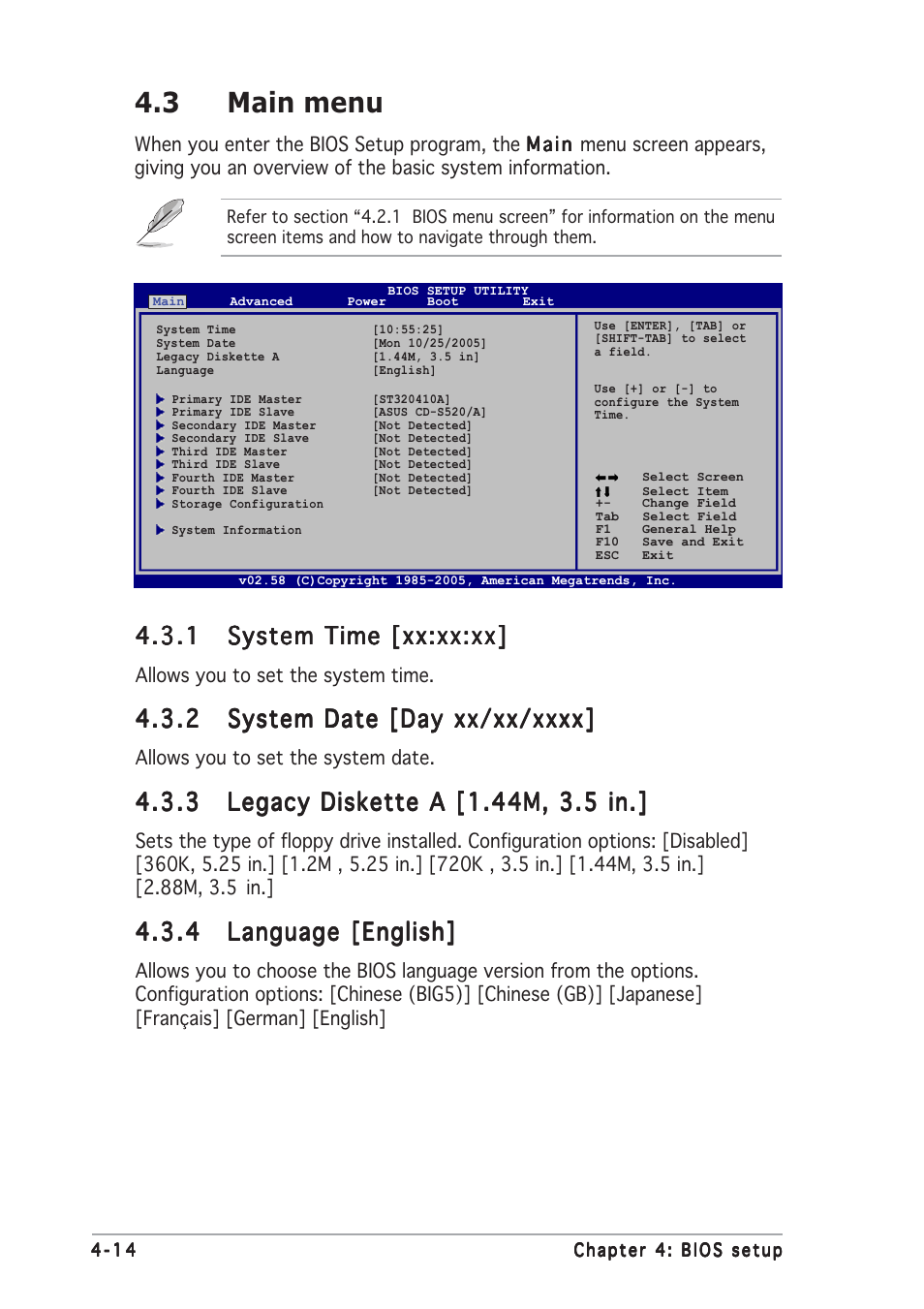 3 main menu | Asus A8R32-MVP User Manual | Page 76 / 166