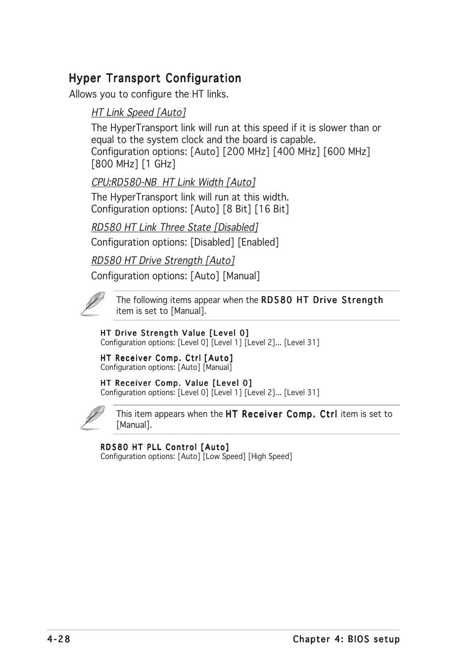 Hyper transport configuration | Asus A8R32-MVP User Manual | Page 90 / 166