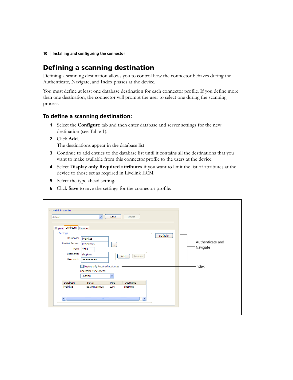 Defining a scanning destination | Konica Minolta eCopy User Manual | Page 14 / 26