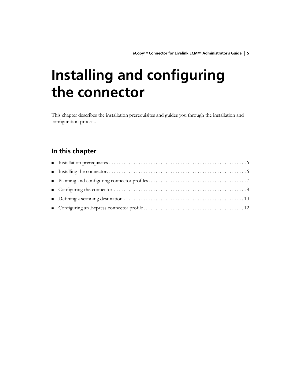 Installing and configuring the connector | Konica Minolta eCopy User Manual | Page 9 / 26