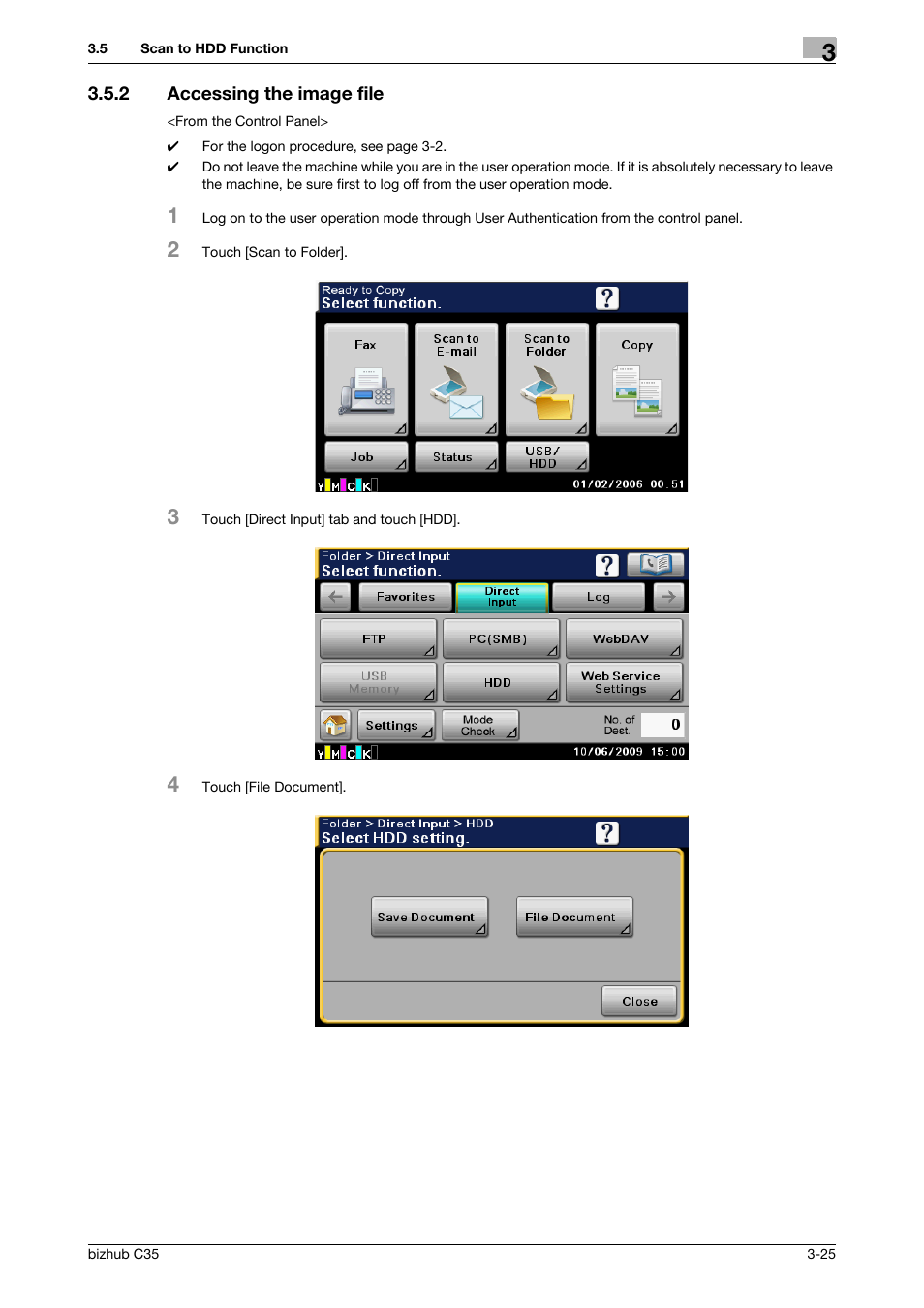 2 accessing the image file, Accessing the image file -25 | Konica Minolta bizhub C35 User Manual | Page 79 / 94