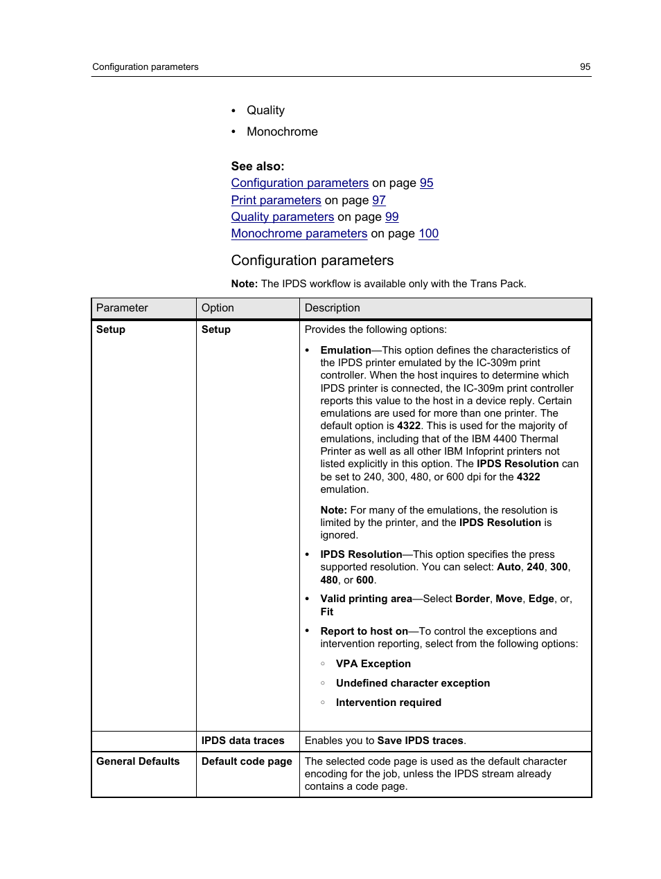 Configuration parameters | Konica Minolta bizhub PRESS 1250 User Manual | Page 103 / 200