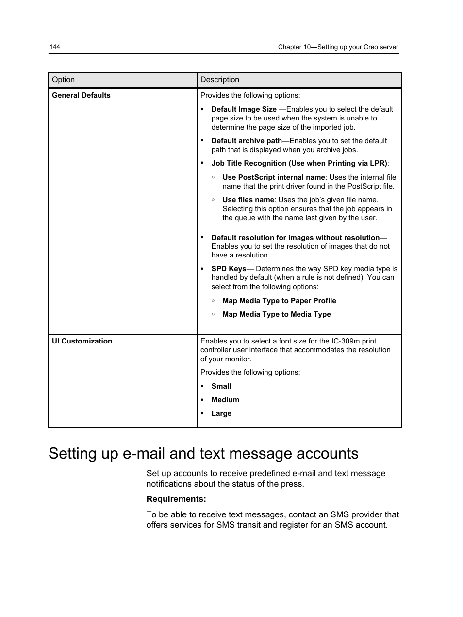 Setting up e-mail and text message accounts | Konica Minolta bizhub PRESS 1250 User Manual | Page 152 / 200