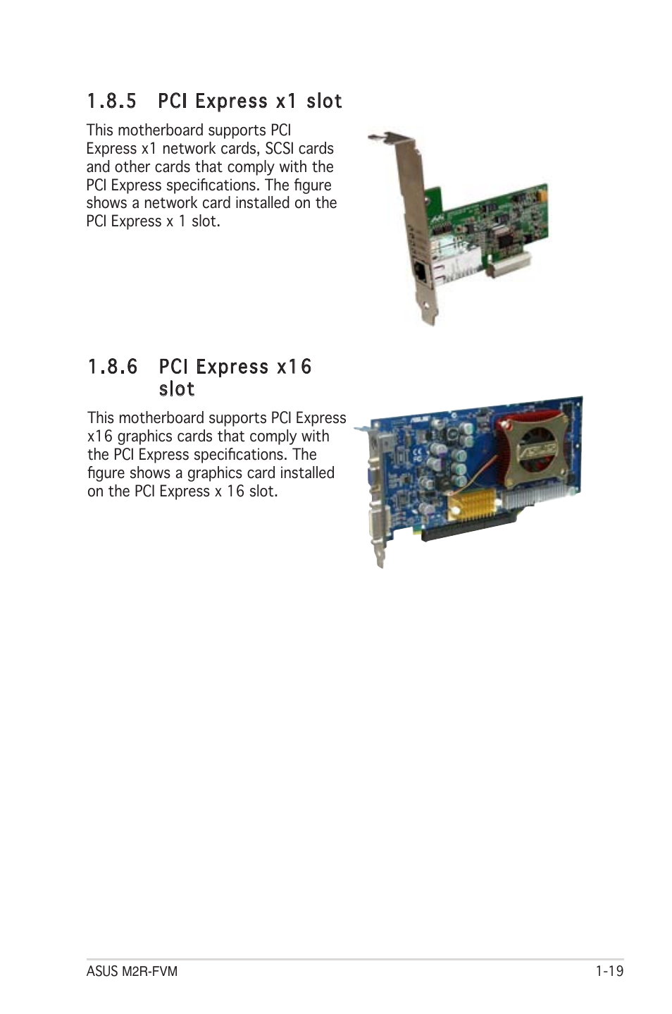 5 pci express x1 slot, 6 pci express x16 slot | Asus M2R-FVM User Manual | Page 31 / 72