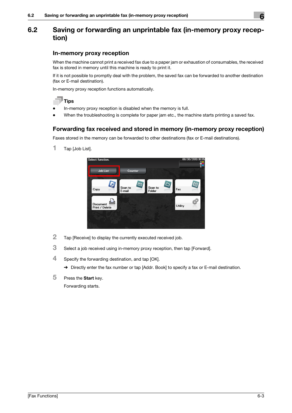 In-memory proxy reception | Konica Minolta bizhub C3350 User Manual | Page 45 / 69