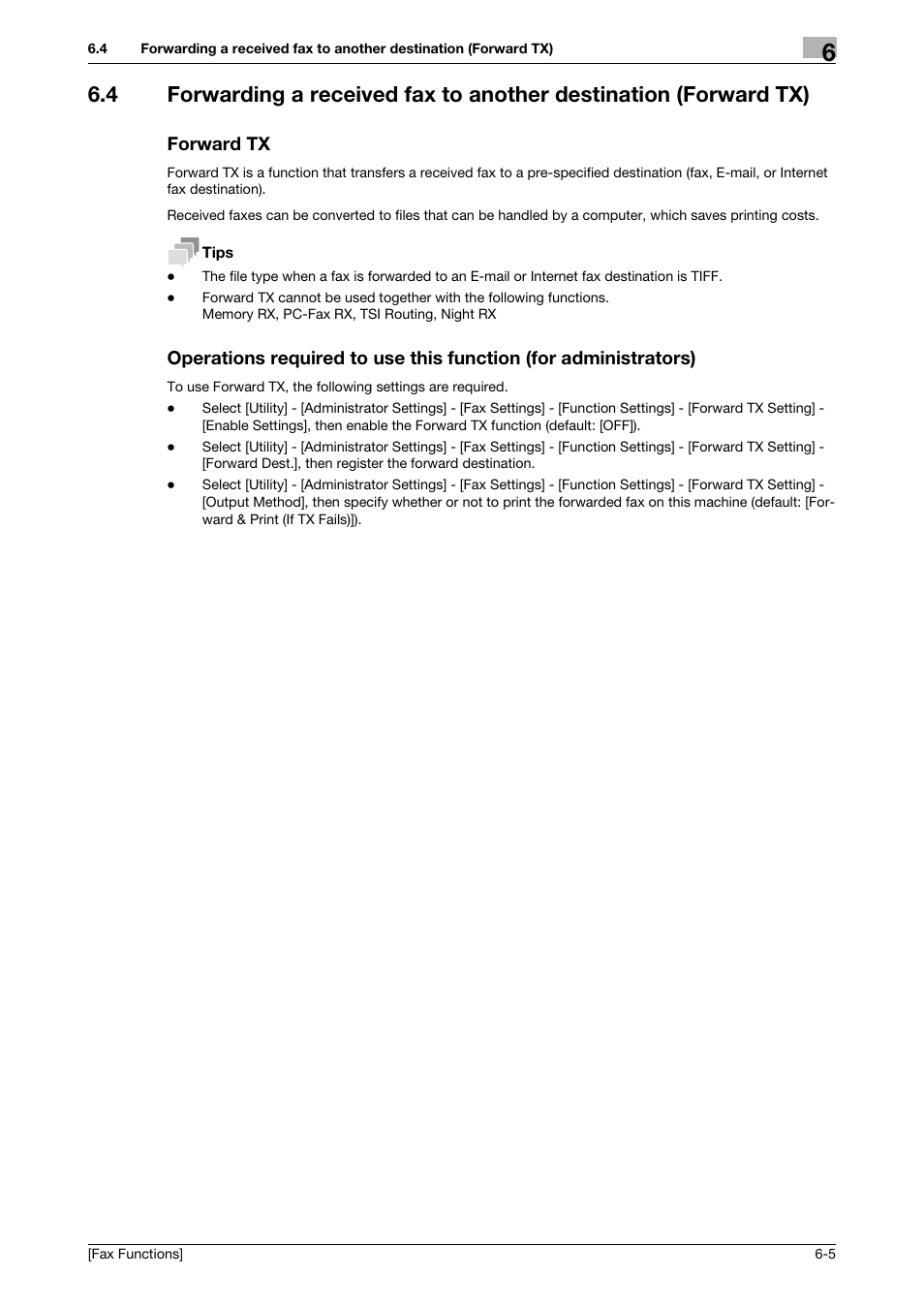 Forward tx | Konica Minolta bizhub C3350 User Manual | Page 47 / 69