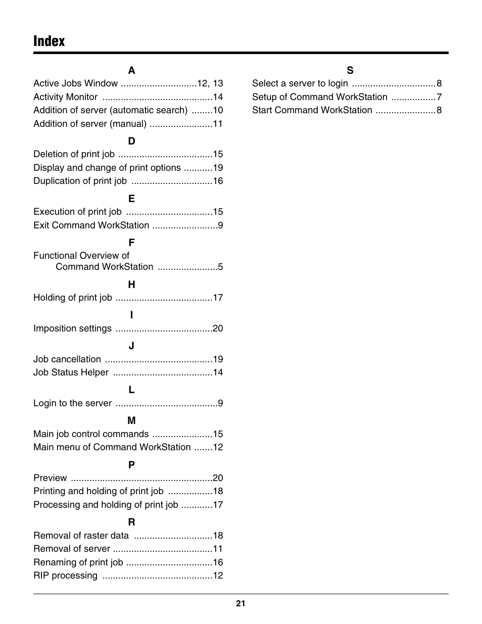 Index | Konica Minolta bizhub PRO C500 User Manual | Page 21 / 22