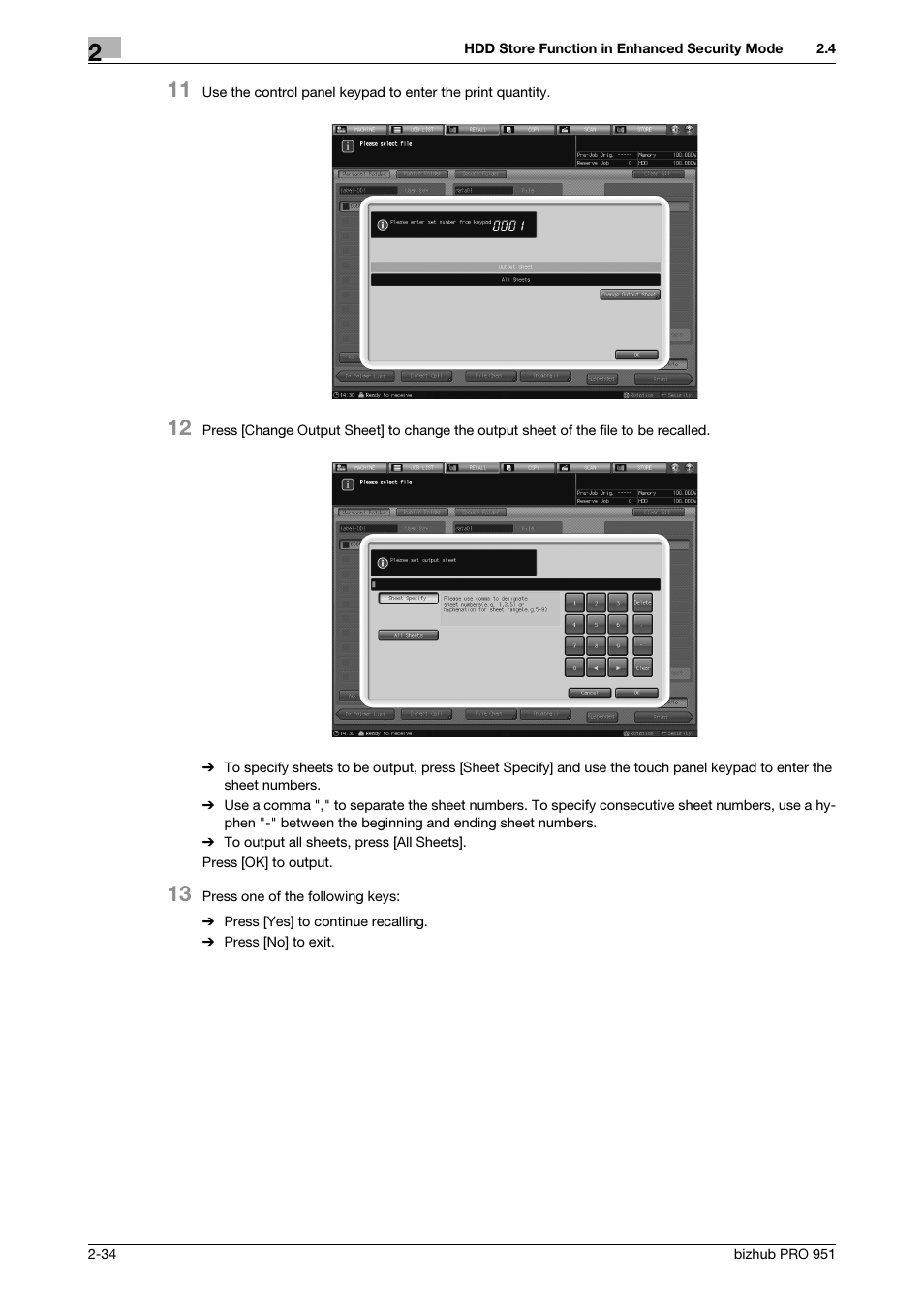 Konica Minolta bizhub PRO 951 User Manual | Page 44 / 76