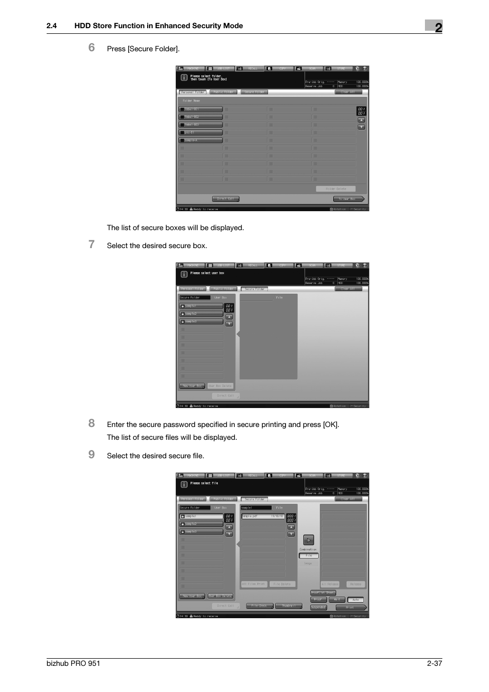 Konica Minolta bizhub PRO 951 User Manual | Page 47 / 76