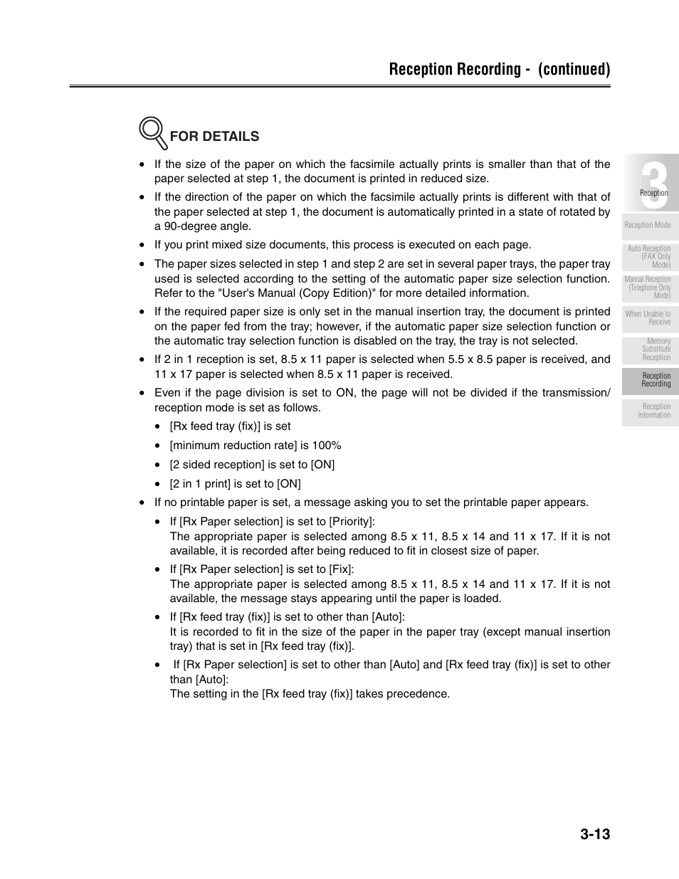 Reception recording - (continued) | Konica Minolta FK-102 User Manual | Page 102 / 329