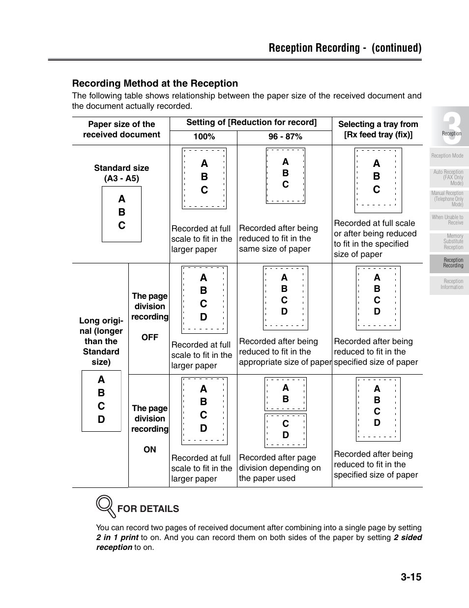 Reception recording - (continued) | Konica Minolta FK-102 User Manual | Page 104 / 329