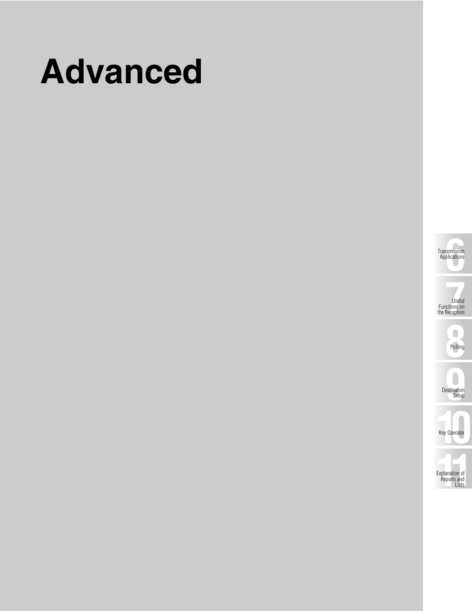 Advanced | Konica Minolta FK-102 User Manual | Page 111 / 329