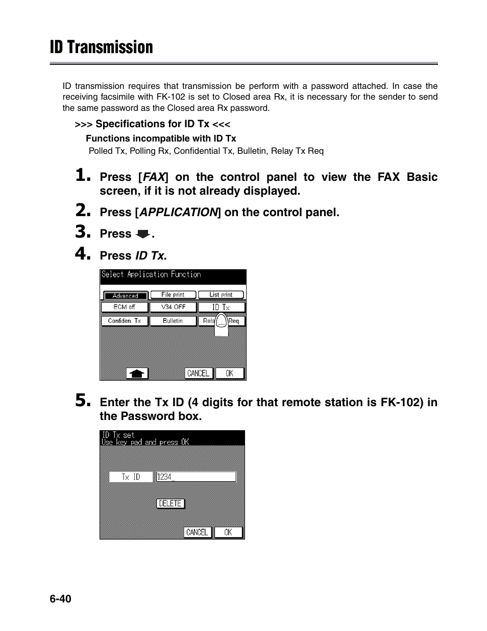 Id transmission | Konica Minolta FK-102 User Manual | Page 151 / 329