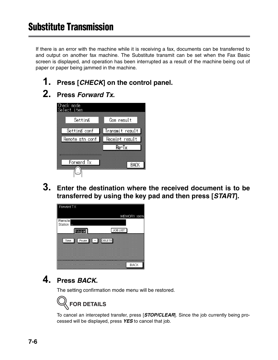 Substitute transmission | Konica Minolta FK-102 User Manual | Page 163 / 329