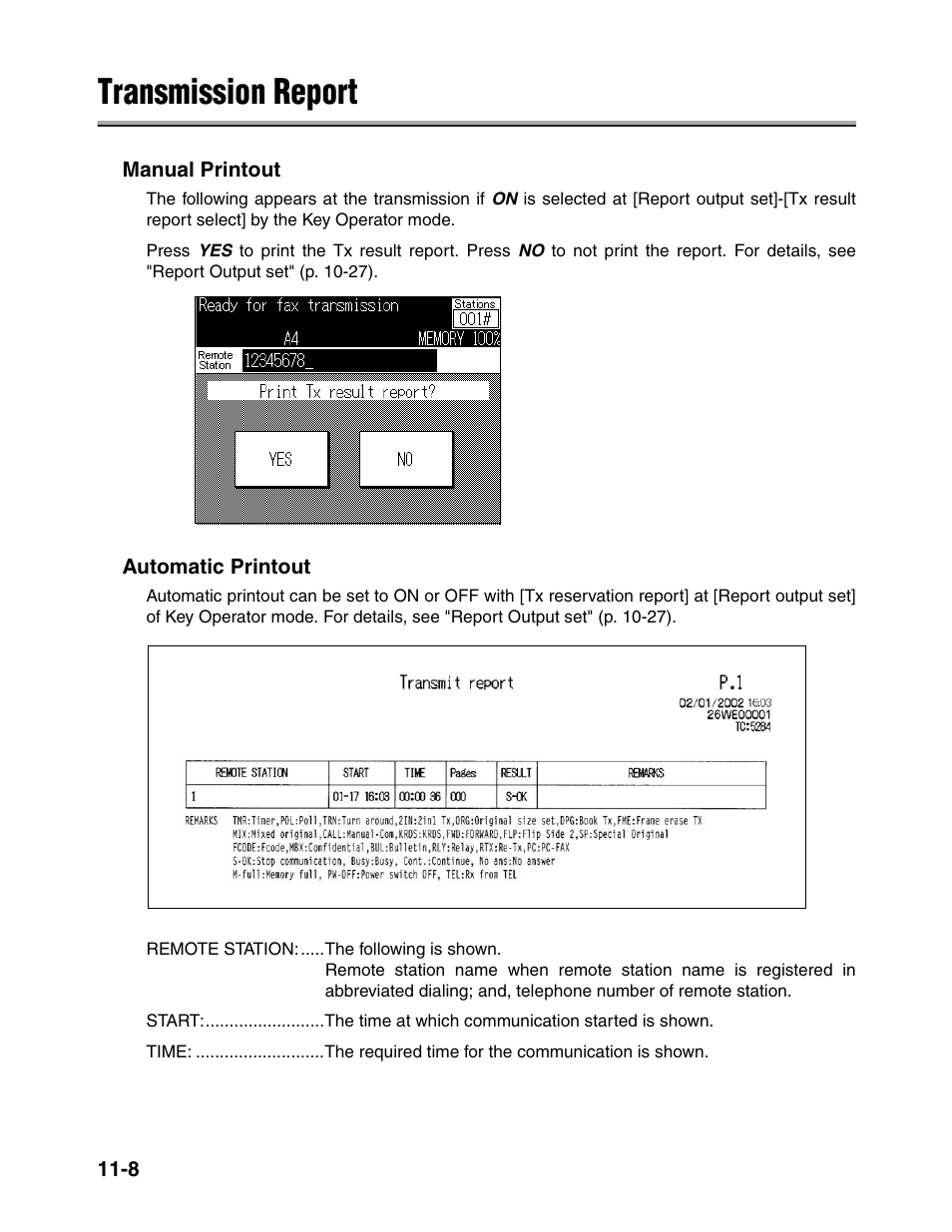 Transmission report | Konica Minolta FK-102 User Manual | Page 282 / 329