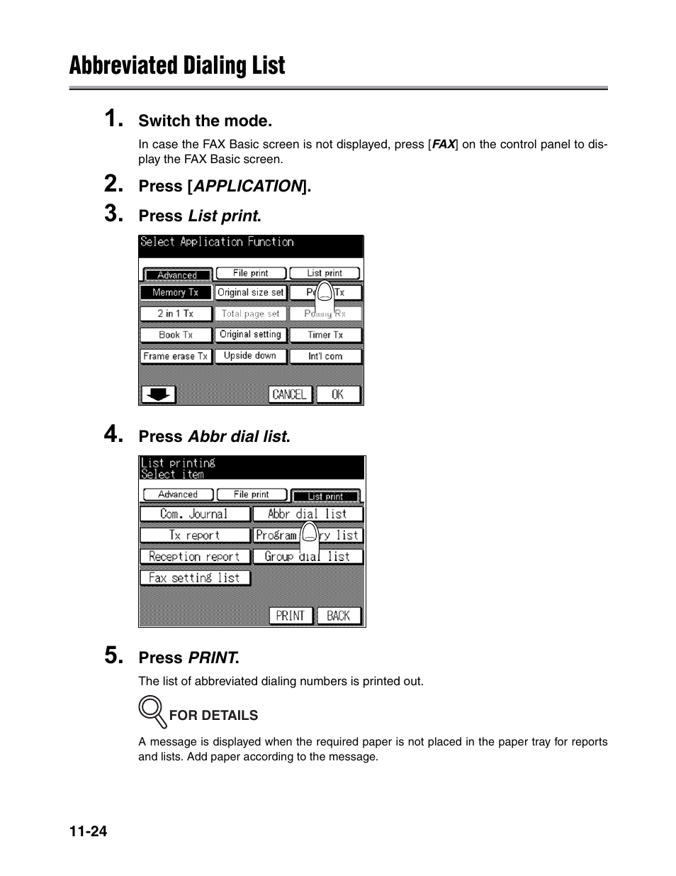 Abbreviated dialing list 1 | Konica Minolta FK-102 User Manual | Page 298 / 329