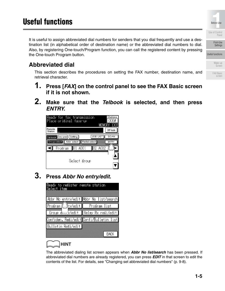 Useful functions | Konica Minolta FK-102 User Manual | Page 30 / 329