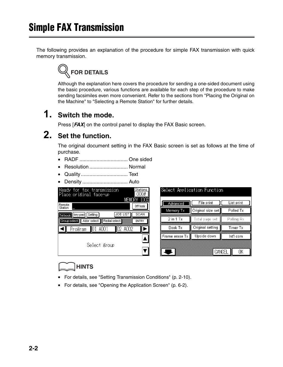 Simple fax transmission | Konica Minolta FK-102 User Manual | Page 40 / 329