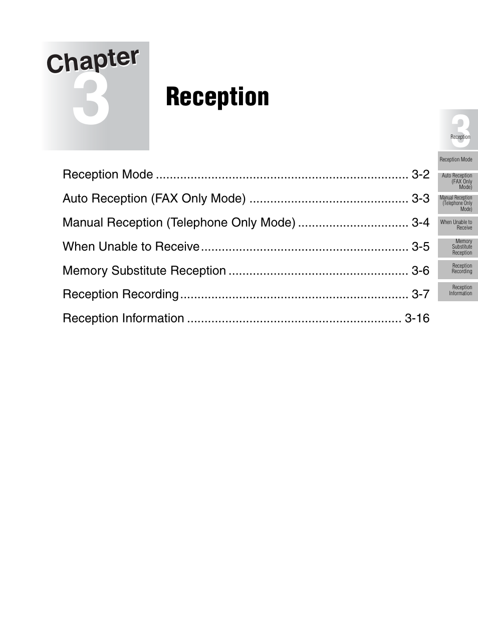 Chapter, Reception | Konica Minolta FK-102 User Manual | Page 90 / 329