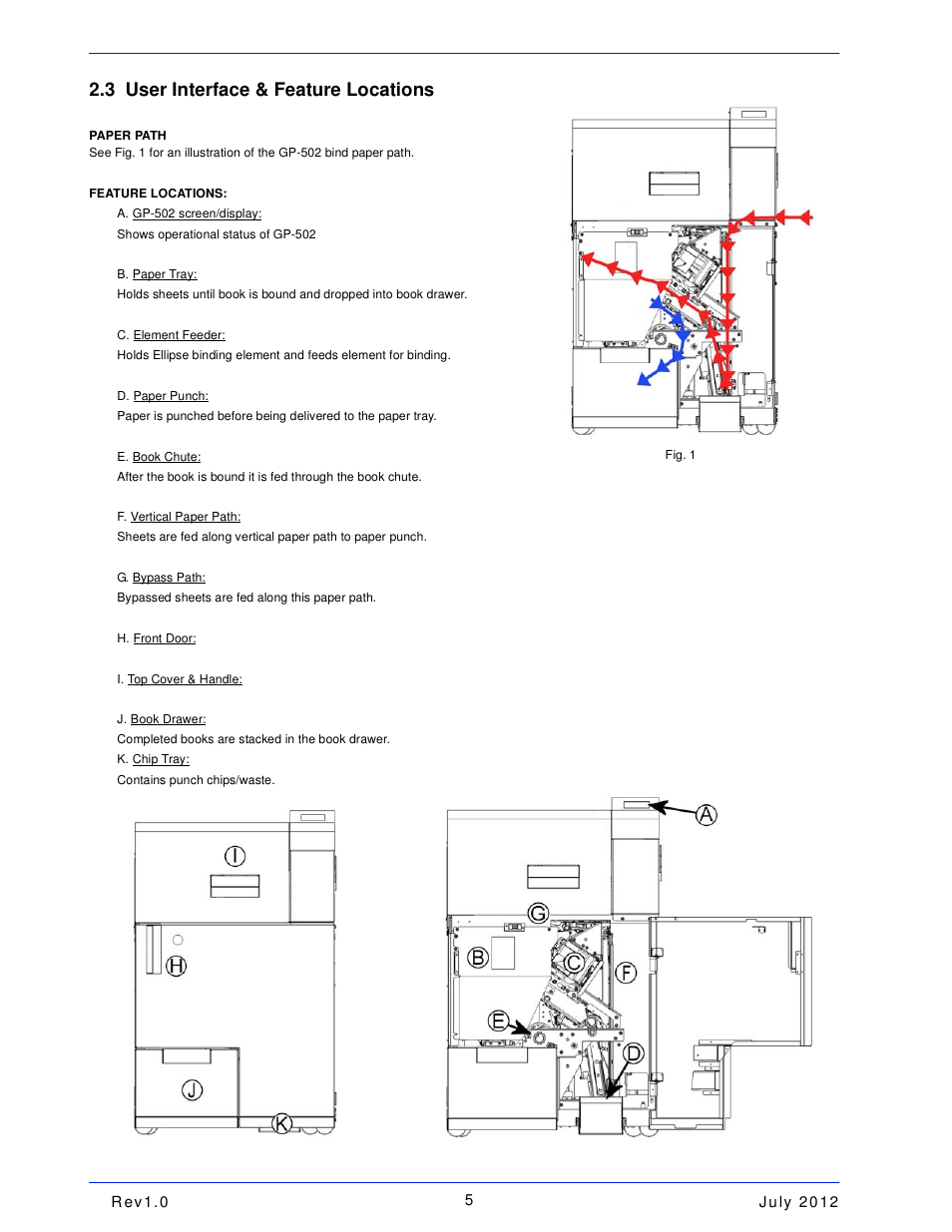 3 user interface & feature locations | Konica Minolta bizhub PRESS 1250P User Manual | Page 5 / 17