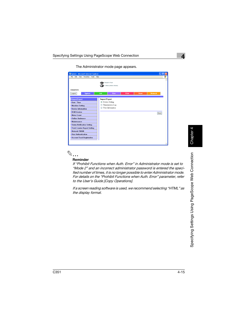 Konica Minolta BIZHUB C351 User Manual | Page 274 / 396