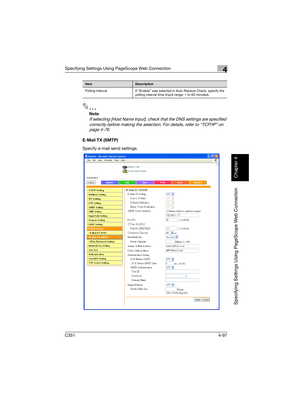 E-mail tx (smtp), E-mail tx (smtp) -97 | Konica Minolta BIZHUB C351 User Manual | Page 356 / 396
