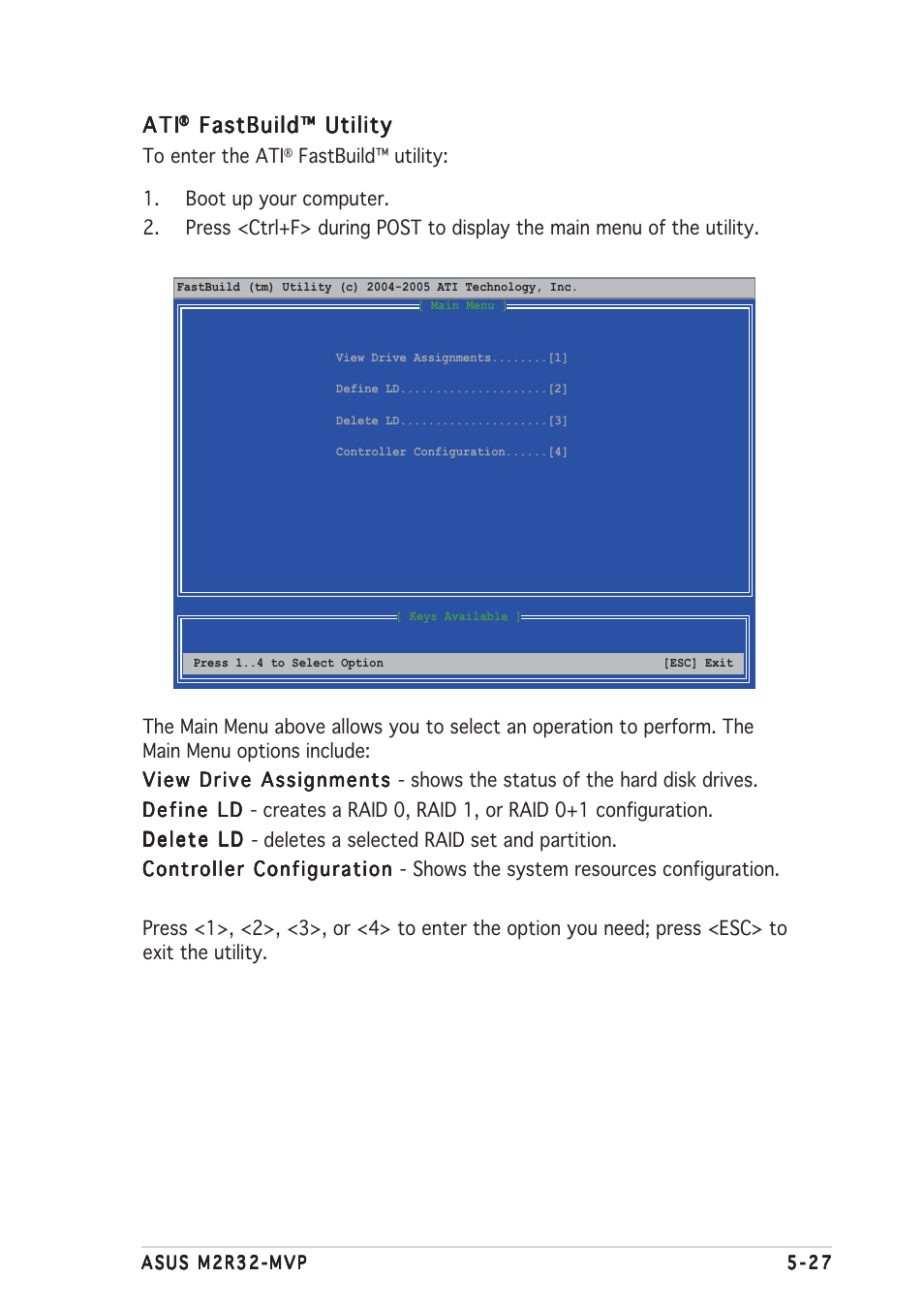 A t i, Fastbuild™ utility | Asus Motherboard M2R32-MVP User Manual | Page 141 / 160