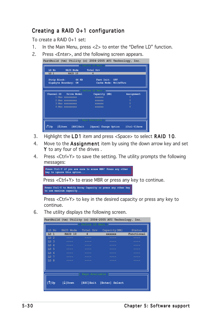Creating a raid 0+1 configuration | Asus Motherboard M2R32-MVP User Manual | Page 144 / 160