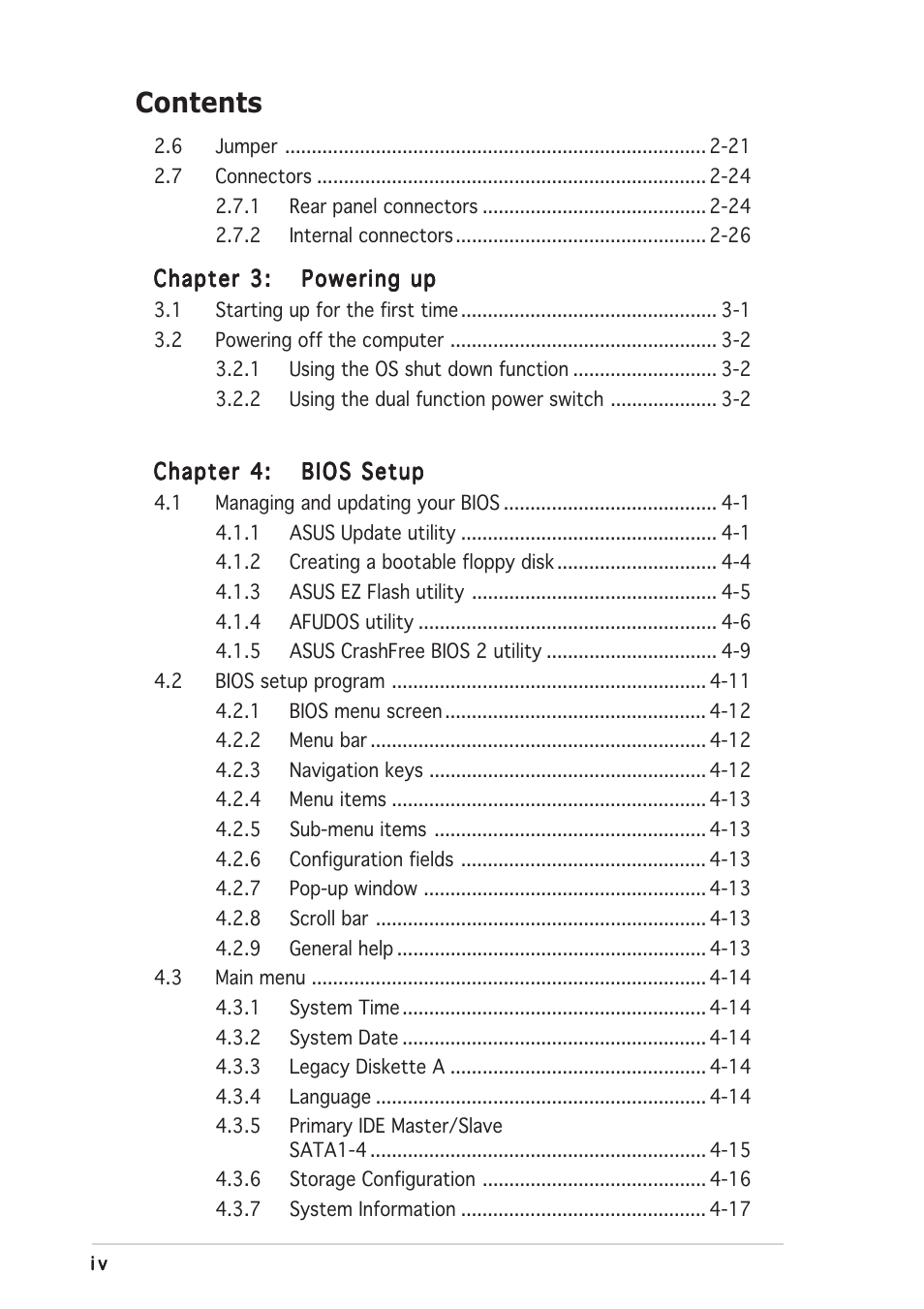 Asus Motherboard M2R32-MVP User Manual | Page 4 / 160