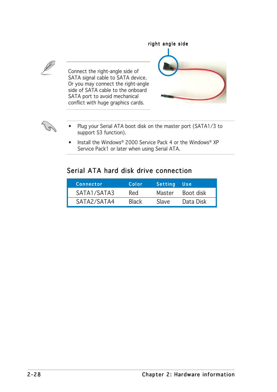 Serial ata hard disk drive connection | Asus Motherboard M2R32-MVP User Manual | Page 52 / 160