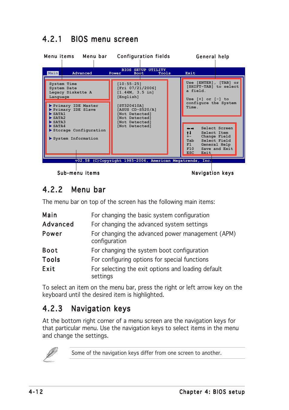 2 menu bar menu bar menu bar menu bar menu bar | Asus Motherboard M2R32-MVP User Manual | Page 78 / 160