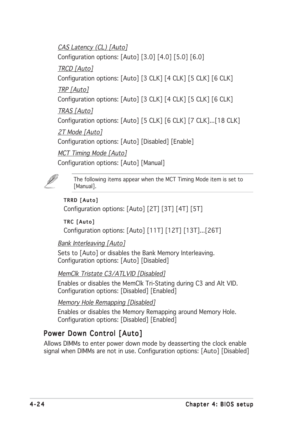 Power down control [auto | Asus Motherboard M2R32-MVP User Manual | Page 90 / 160
