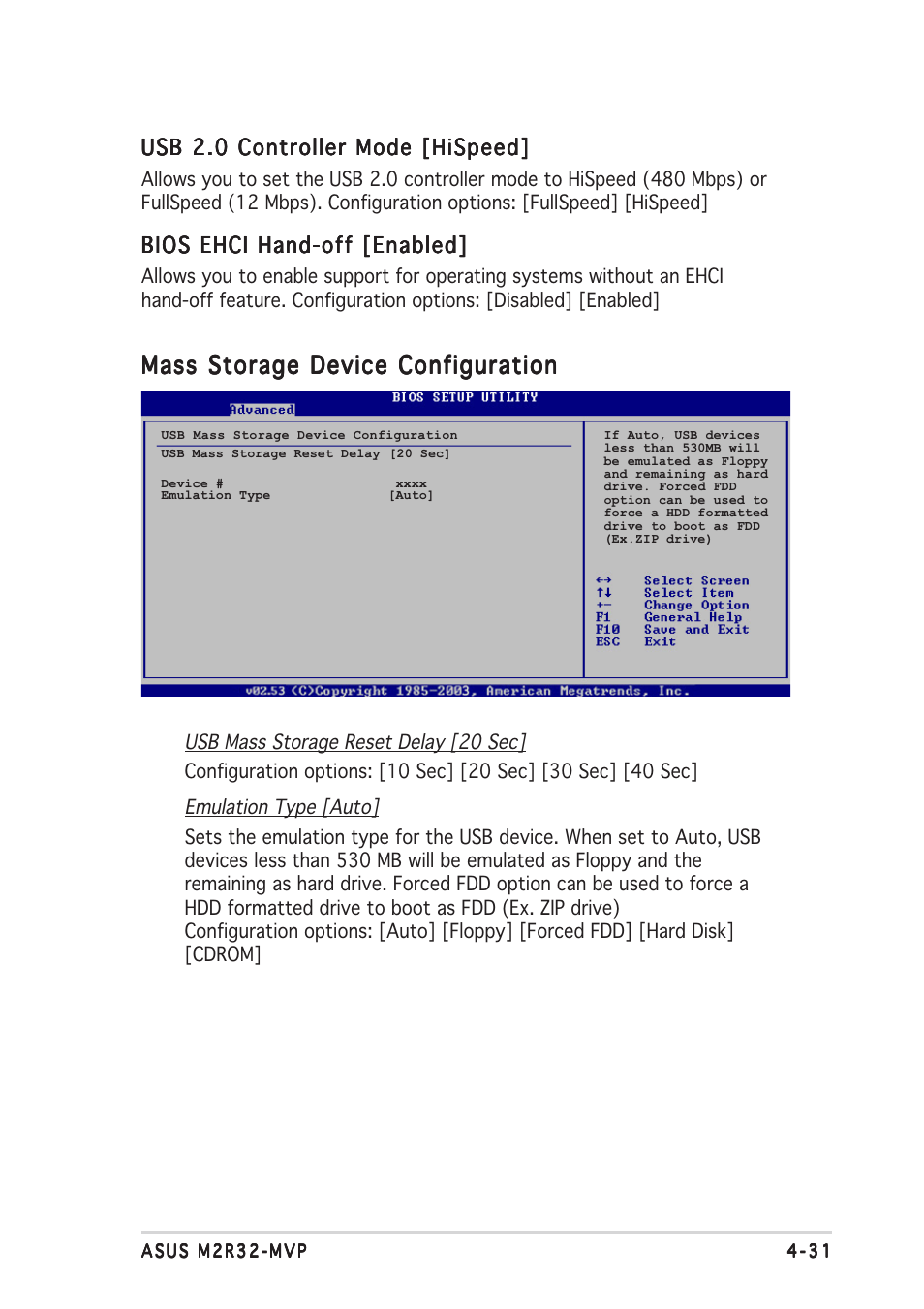 Mass storage device configuration | Asus Motherboard M2R32-MVP User Manual | Page 97 / 160