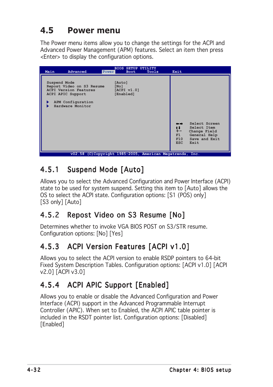 5 power menu | Asus Motherboard M2R32-MVP User Manual | Page 98 / 160