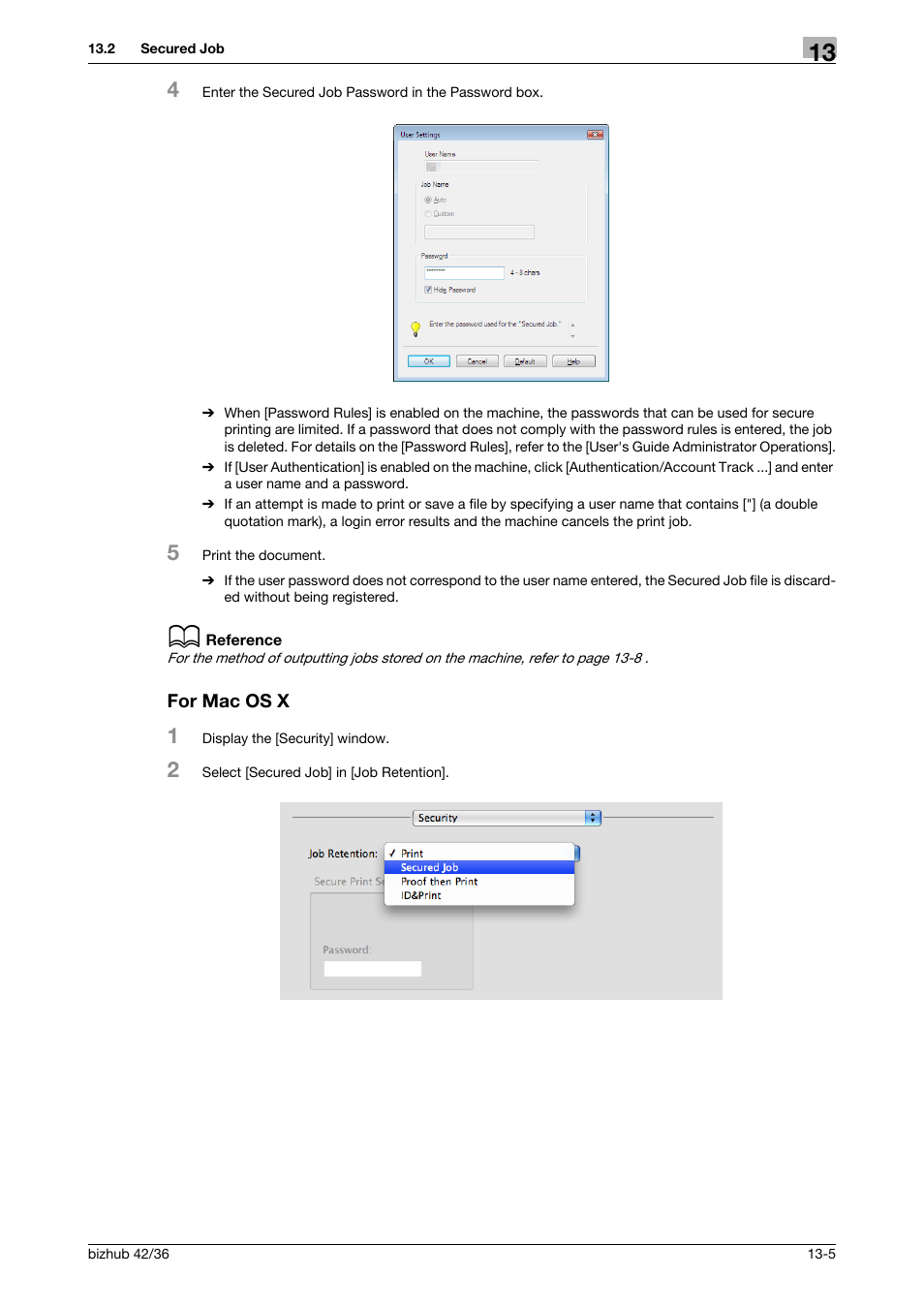 For mac os x, For mac os x -5 | Konica Minolta bizhub 36 User Manual | Page 134 / 198