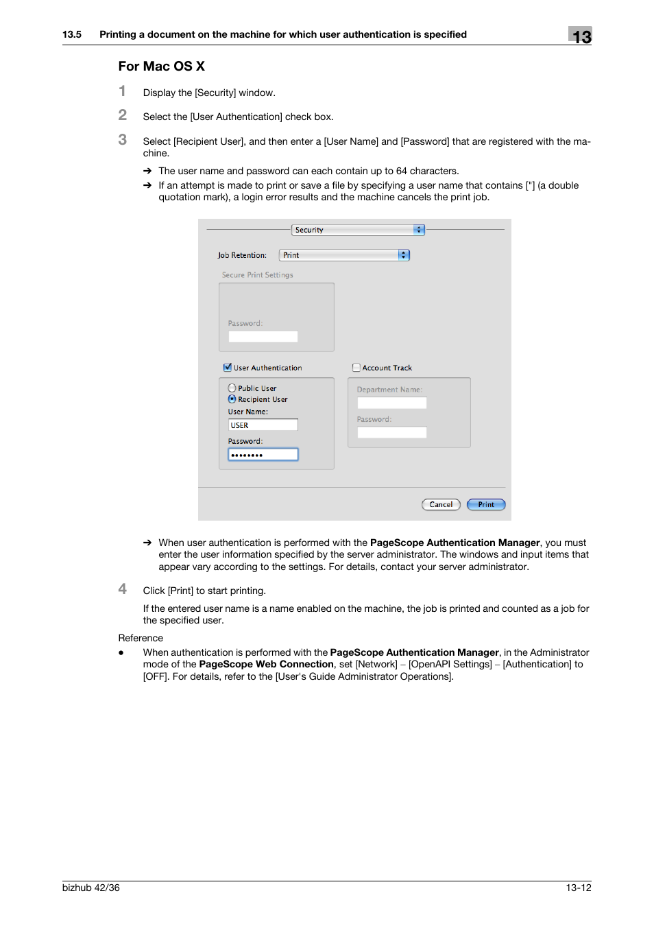 For mac os x, For mac os x -12 | Konica Minolta bizhub 36 User Manual | Page 141 / 198