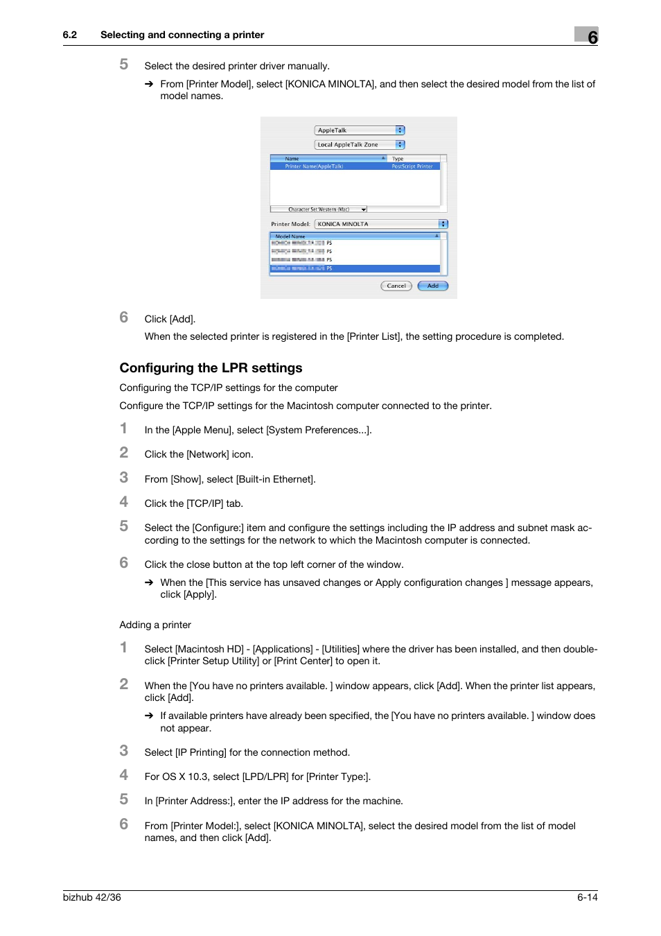 Configuring the lpr settings, Configuring the lpr settings -14 | Konica Minolta bizhub 36 User Manual | Page 65 / 198