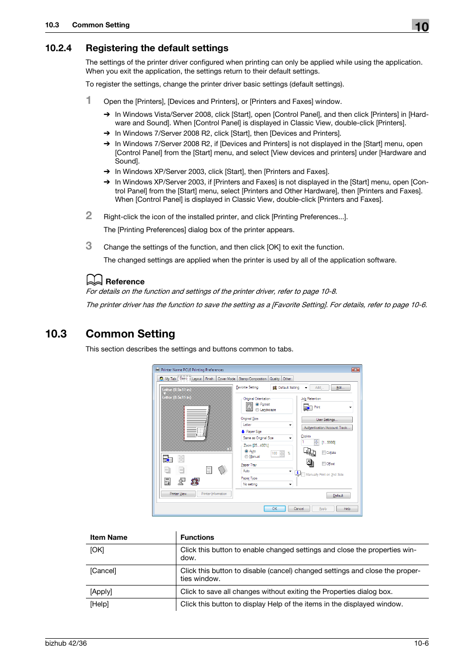 4 registering the default settings, 3 common setting, Registering the default settings -6 | Common setting -6 | Konica Minolta bizhub 36 User Manual | Page 93 / 198