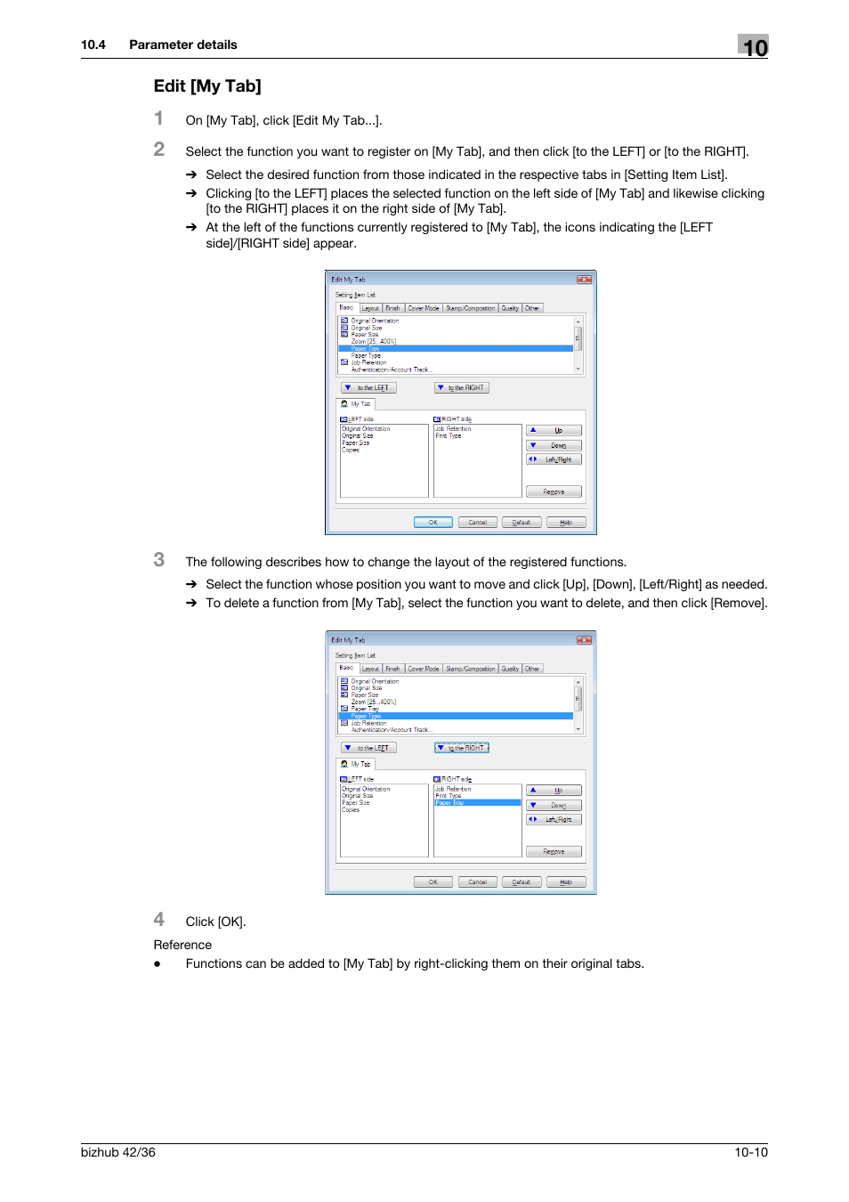 Edit [my tab, Edit [my tab] -10 | Konica Minolta bizhub 36 User Manual | Page 97 / 198