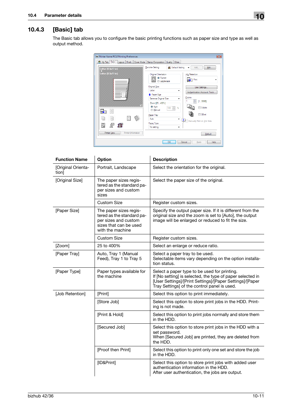 3 [basic] tab, Basic] tab -11 | Konica Minolta bizhub 36 User Manual | Page 98 / 198