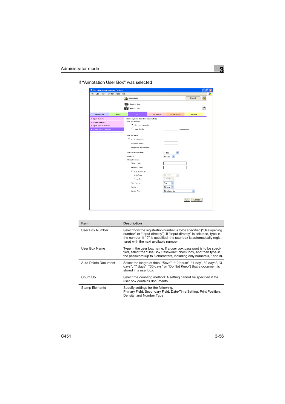 Konica Minolta bizhub C451 User Manual | Page 165 / 246