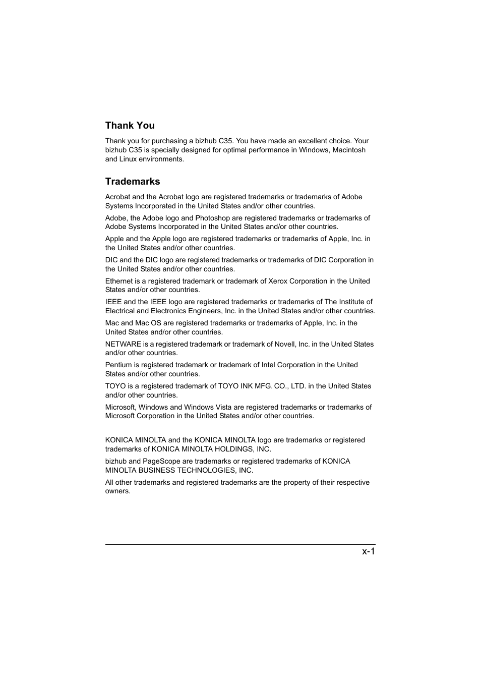 Konica Minolta bizhub C35 User Manual | Page 2 / 394