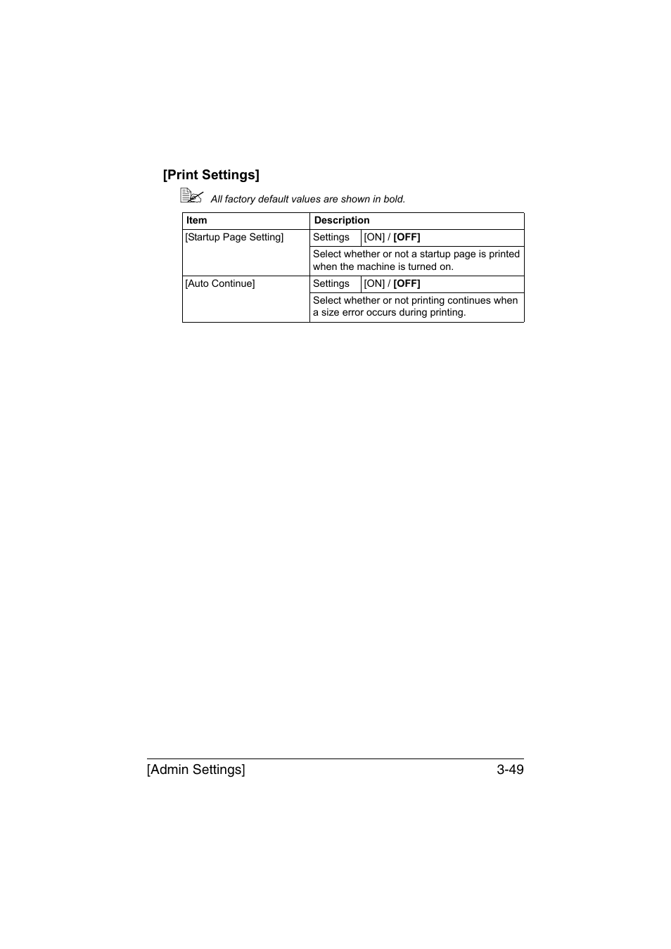 Print settings, Print settings] -49 | Konica Minolta bizhub C35 User Manual | Page 96 / 394